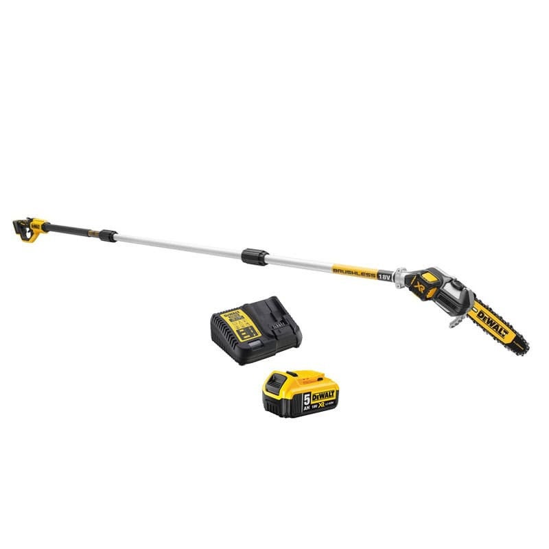 DEWALT PILARKA ŁAŃCUCHOWA NA WYŚIĘGNIKU 18V 1x5,0Ah 20cm DŁ. 2-3m DCMPS567P1