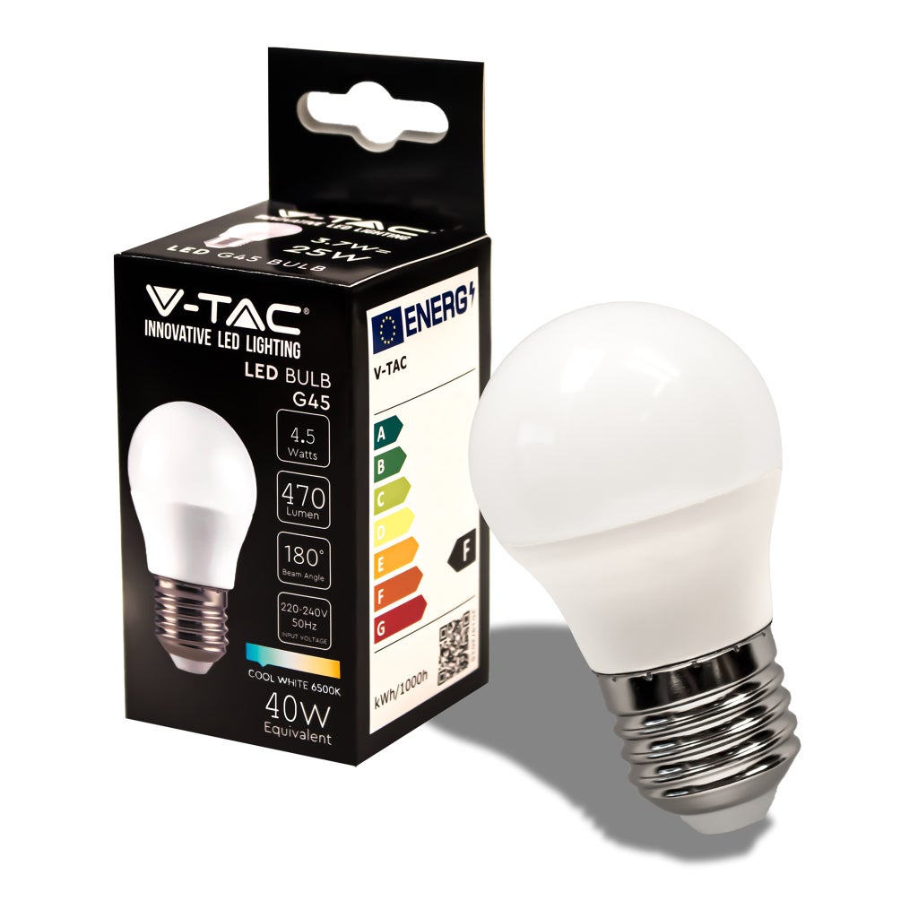 Żarówka LED E27 4,5W G45 6400K