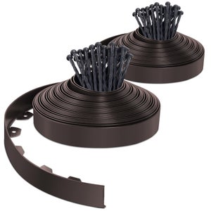 Bordura per Aiuola a Rotolo da 150 cm Alta 20 cm Bordo Flessibile in Legno Naturale [en.casa] | Leroy Merlin