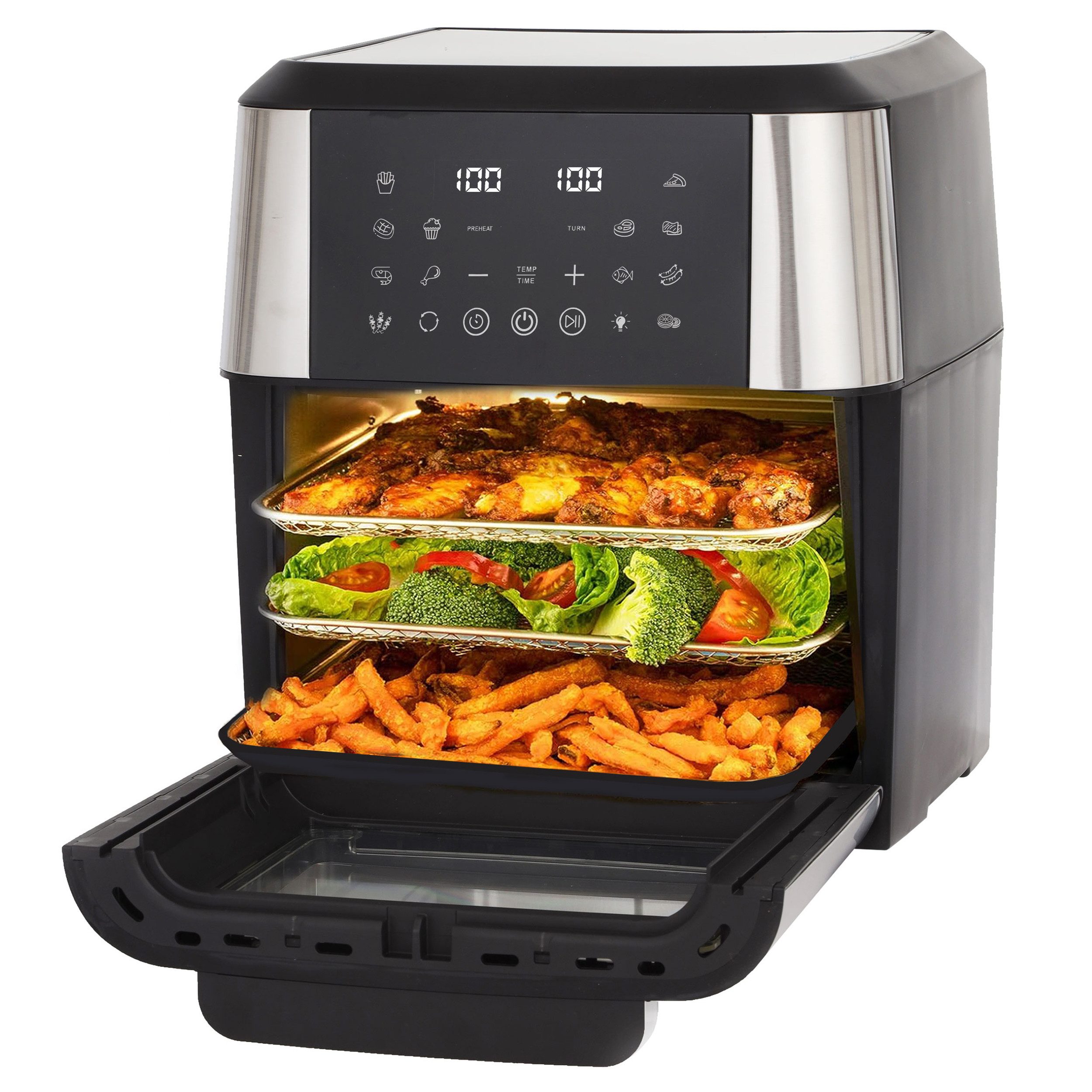 Friteuse à air chaud 12 L avec affichage LED, 80-200 °C, XXL - 2