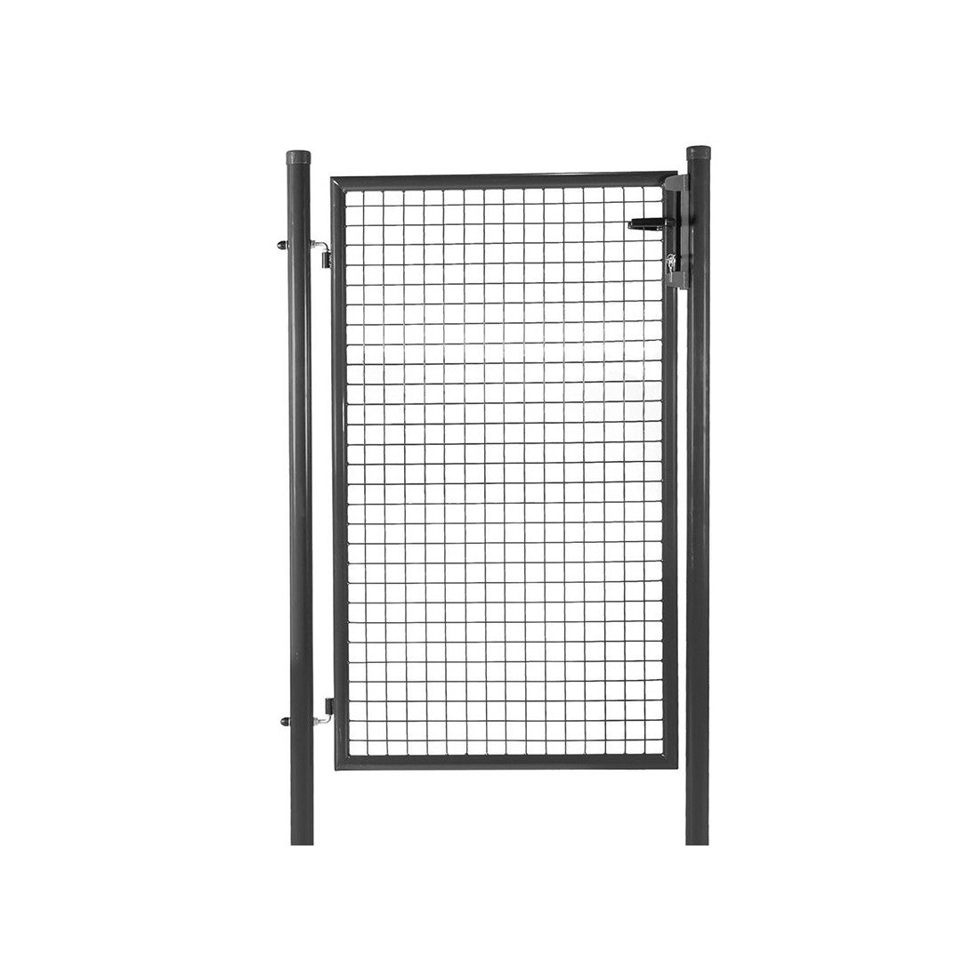 Portillon grillagé en acier galvanisé maille 50 x 50 passage L 1m x H1m20 Gris anthracite - 6