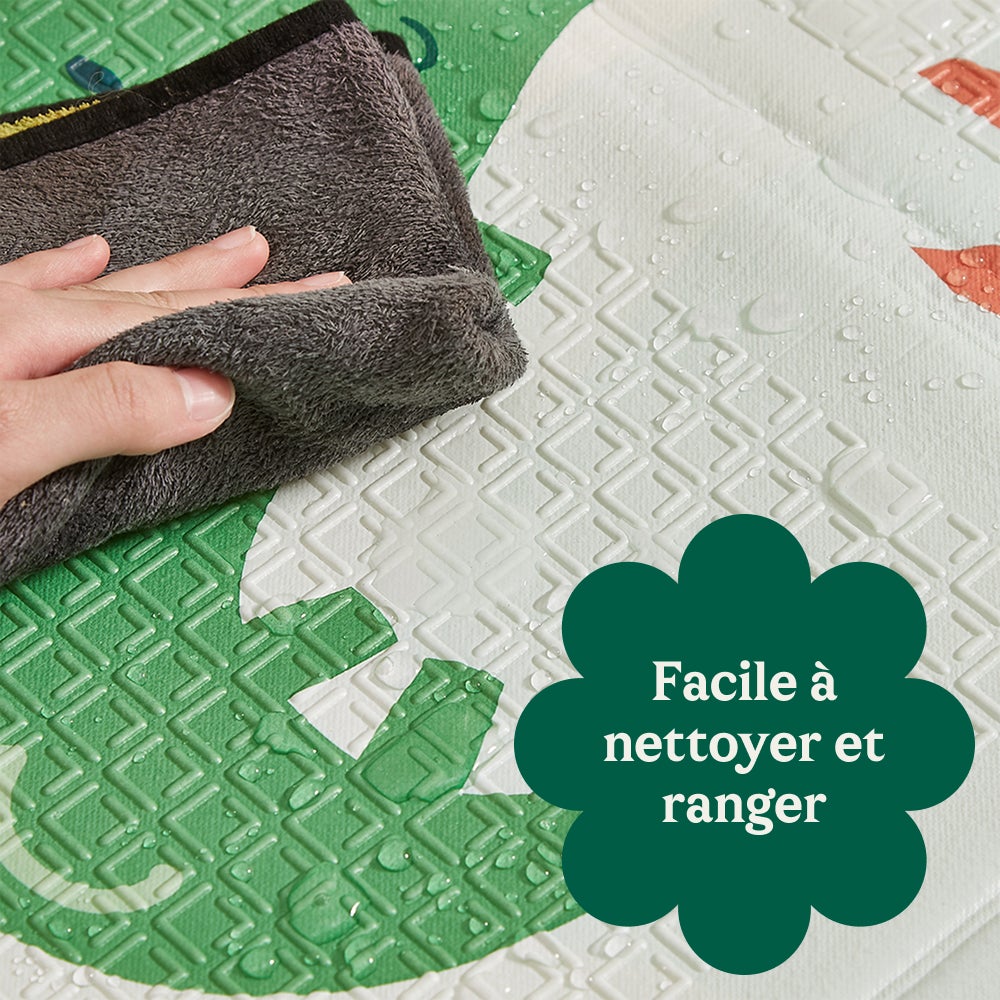 CASABEL Tapis d’Éveil Bébé 180×200 cm, Pliable, Motifs Jungle - 5