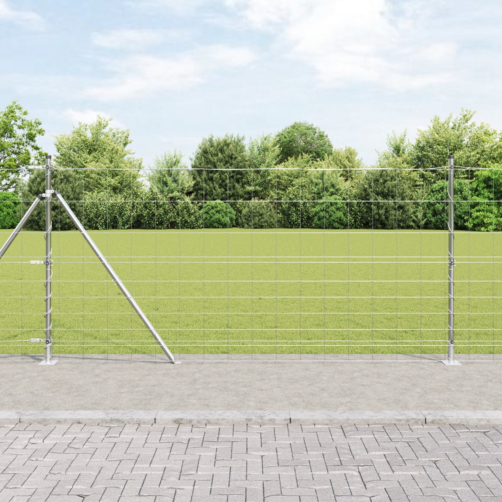 Słupek ogrodzeniowy. Galwanizowany 50 x 1,2 m Stal vidaXL
