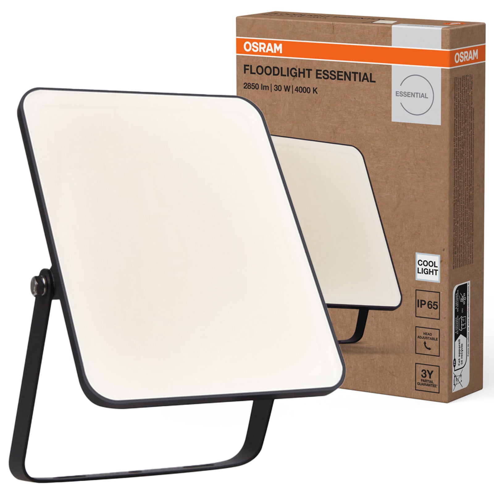 Naświetlacz LED Osram Reflektor 30W 2850lm 4000K IP65 Czarny Floodlight 1 szt.