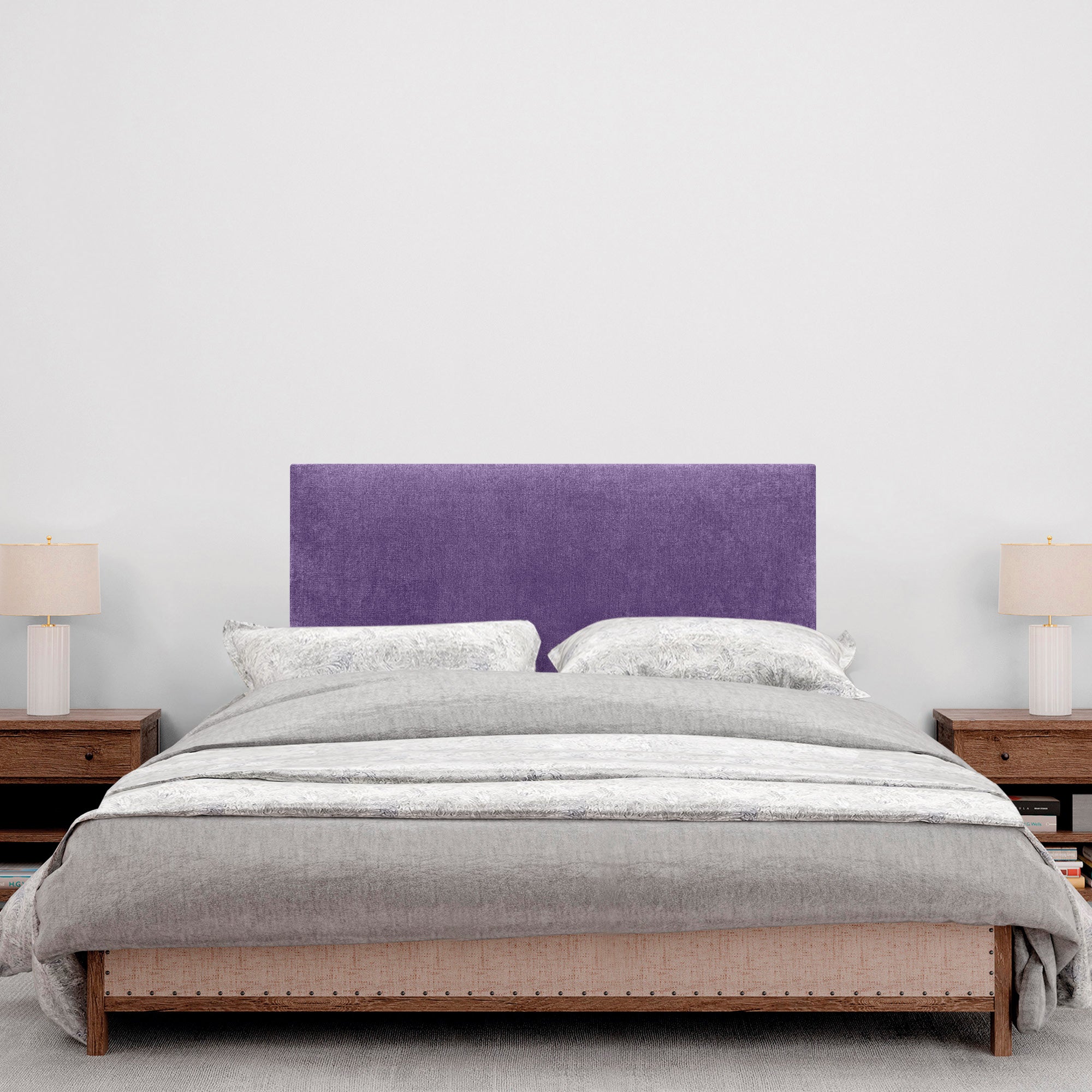 DHOME Cabecero de Tela AQUALINE Liso cabeceros Cabezal tapizado Cama Lujo (Tela Lila, 90cm (Camas 70/80/90)) - 4