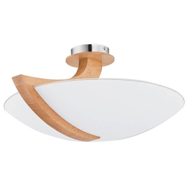 Lampa wisząca CALMI jasne drewno-chromowana 3 x E14 x 10W wym: 25 x 54 x 47 cm Alfa