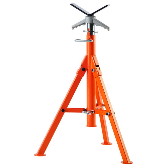 Support de tuyau,VEVOR supports cric robustes 1134 kg,support tuyau à tête en V réglable en hauteur 690-1320 mm,pliable en acier 45#tuyaux 1/2 à 12