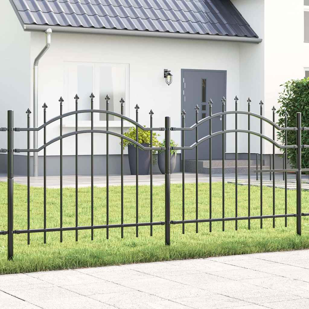 Clôture de jardin grise 140 cm en acier thermolaqué - COMFORTXL - 2