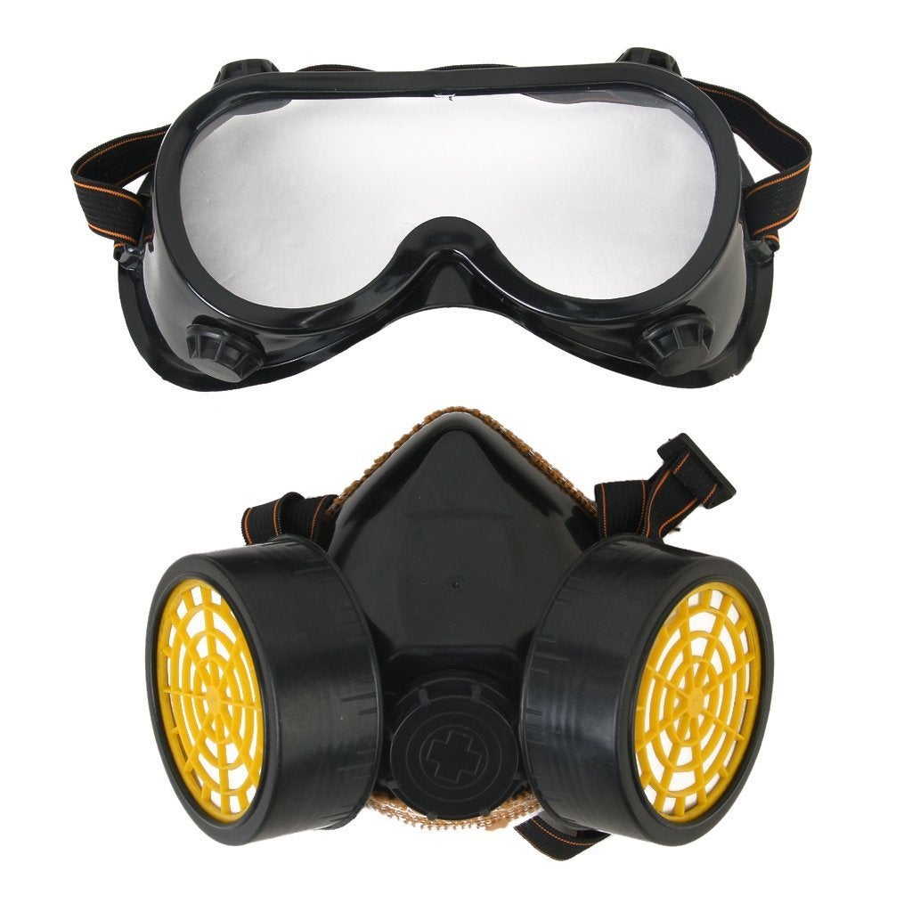 Masque Respiratoire Anti-Poussière + Lunettes - Protection Industrielle Pour Peinture Et Vapeurs Chimiques