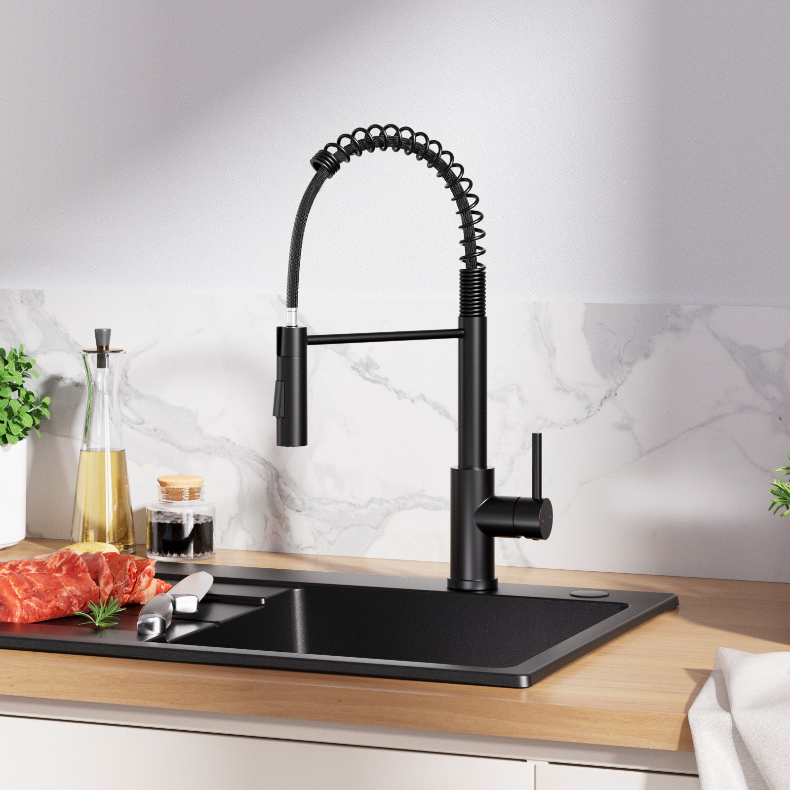 Grifo mezclador de cocina con ducha extraíble, grifo mezclador de