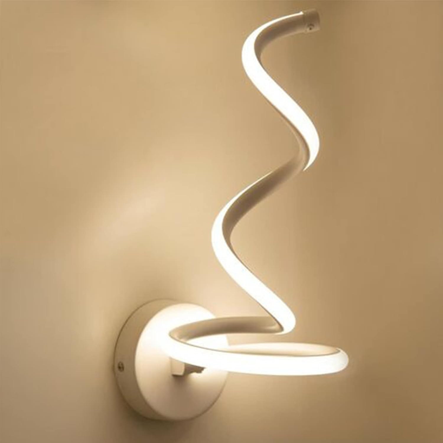 Applique murale LED moderne 12 W avec température de couleur réglable sur 3 niveaux de 3000K à 6500K design spiralé, idéale pour chambre ou salon 230V - 7