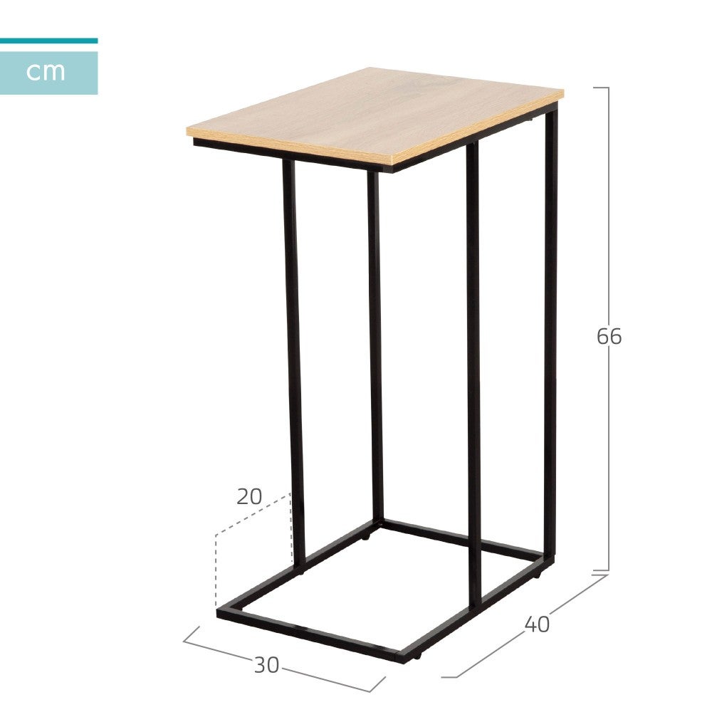 Max Home Table d'appoint en bois en forme de C 40x30x66 cm - 4