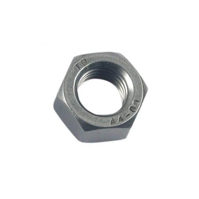 Ecrou Inox Type C Ecrou hexagonale en inox A4 diamètre 12mm, 4 pièces. | Leroy Merlin