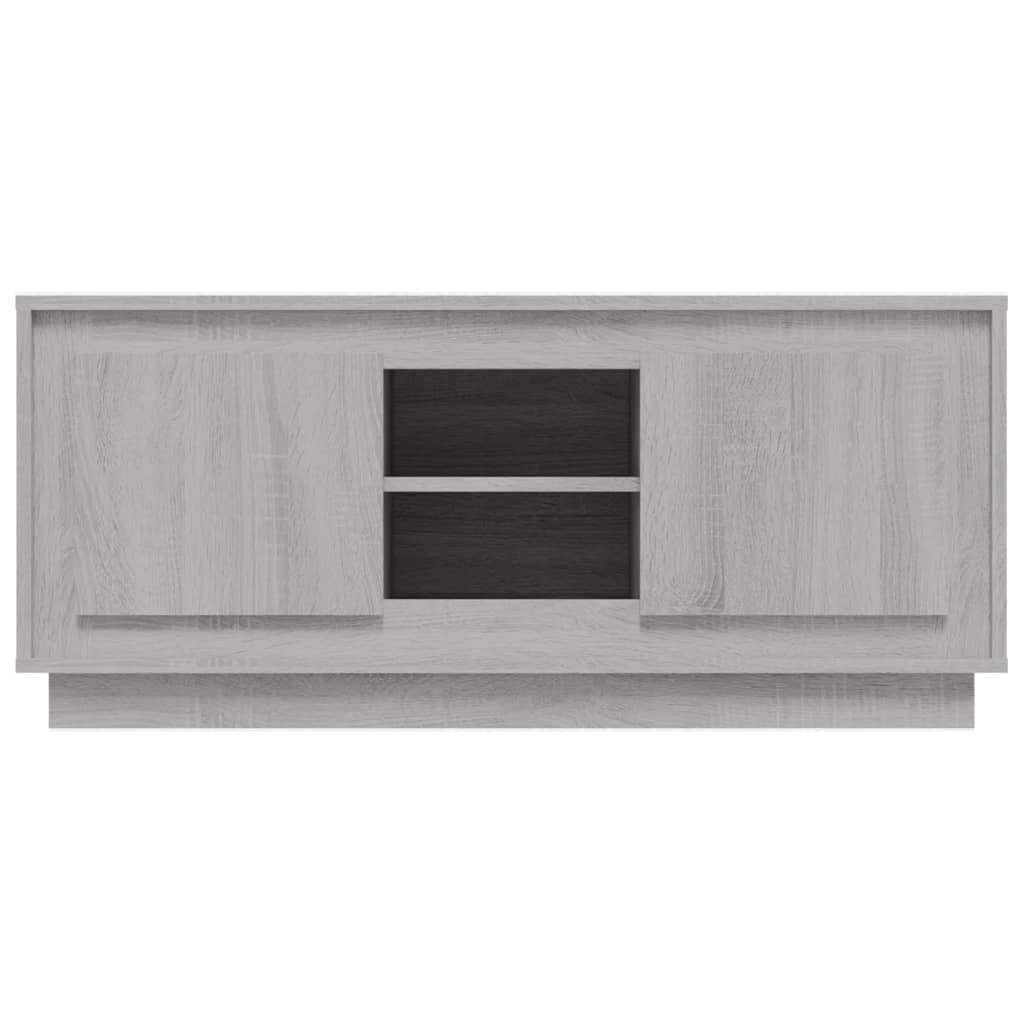 Meuble TV sonoma gris 102x35x45 bois d'ingénierie - 6