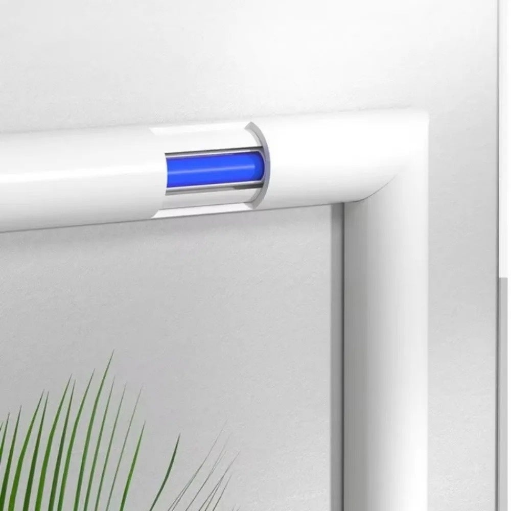 BOMCLAP Protecteur de câbles de sol auto-adhésif, cache-câbles en PVC blanc, 5 pièces avec panneau de fixation pratique - 4
