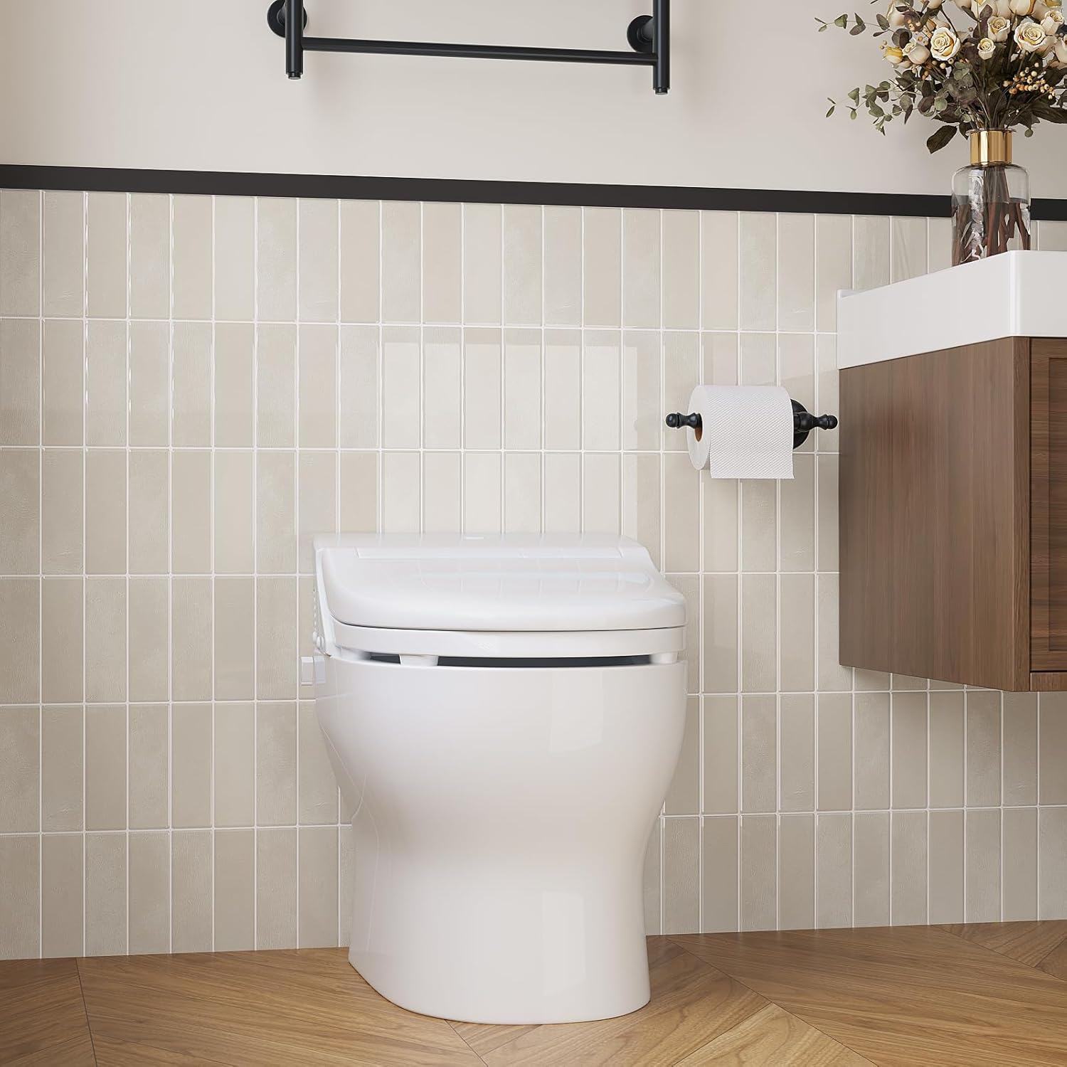 Crédence Adhésive 3D Kaki Clair - 5 Revêtements Imperméables et Personnalisables pour Rénovation Élégante des Murs de Cuisine - 8