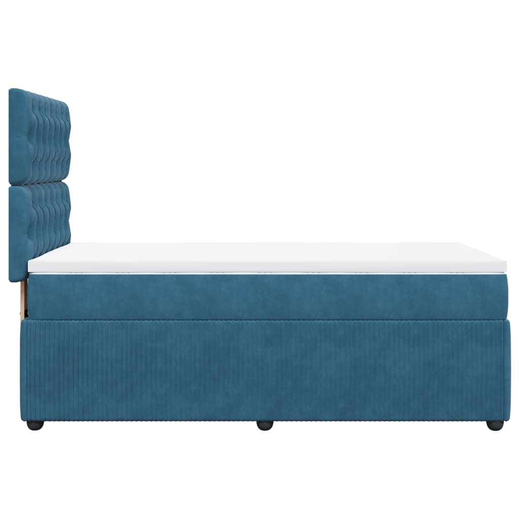 Sommier à lattes de lit avec matelas bleu 100x200 cm — COMFORTXL - 7