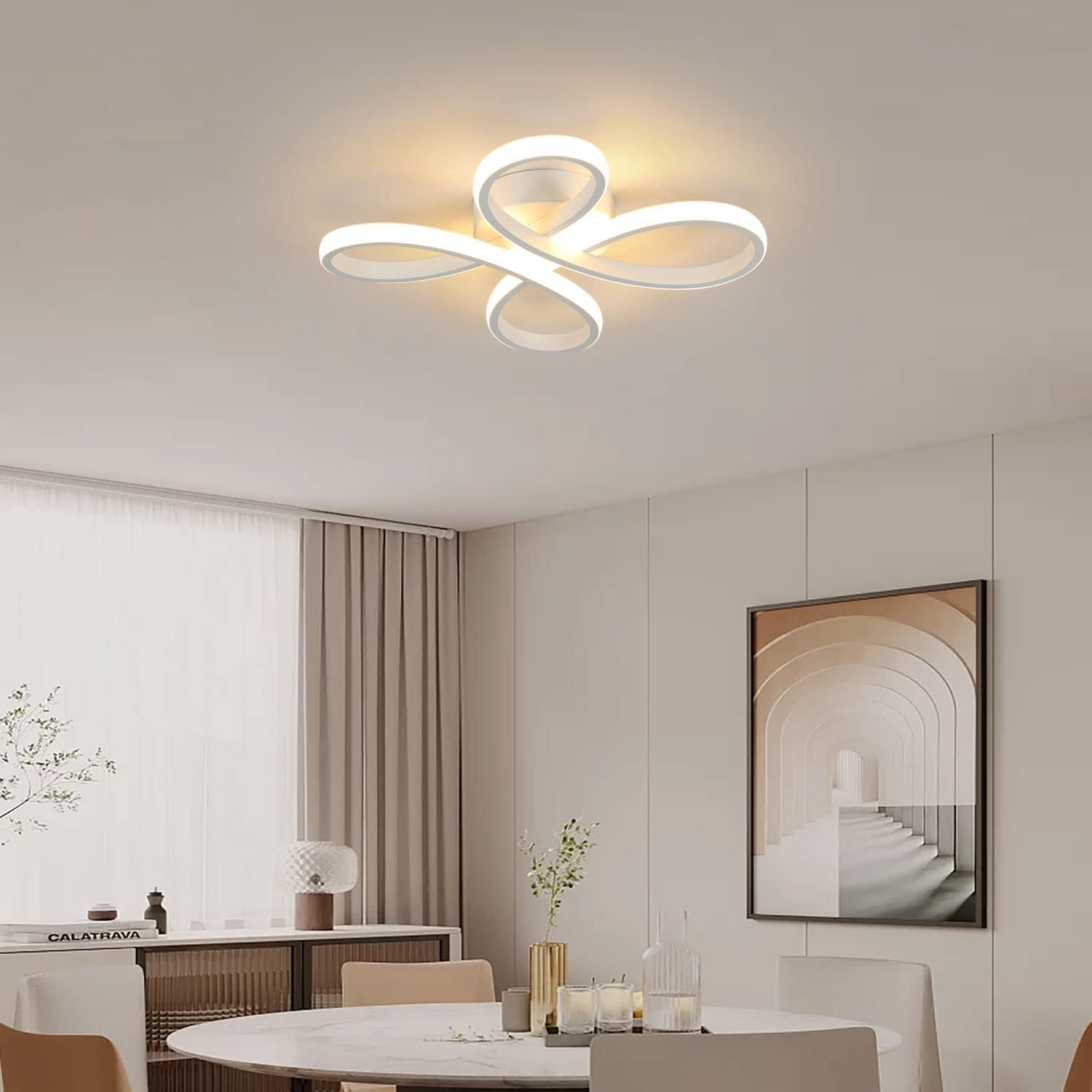 Lampada da soffitto rotonda a LED dimmerabile Ulisem, luce ad anello a