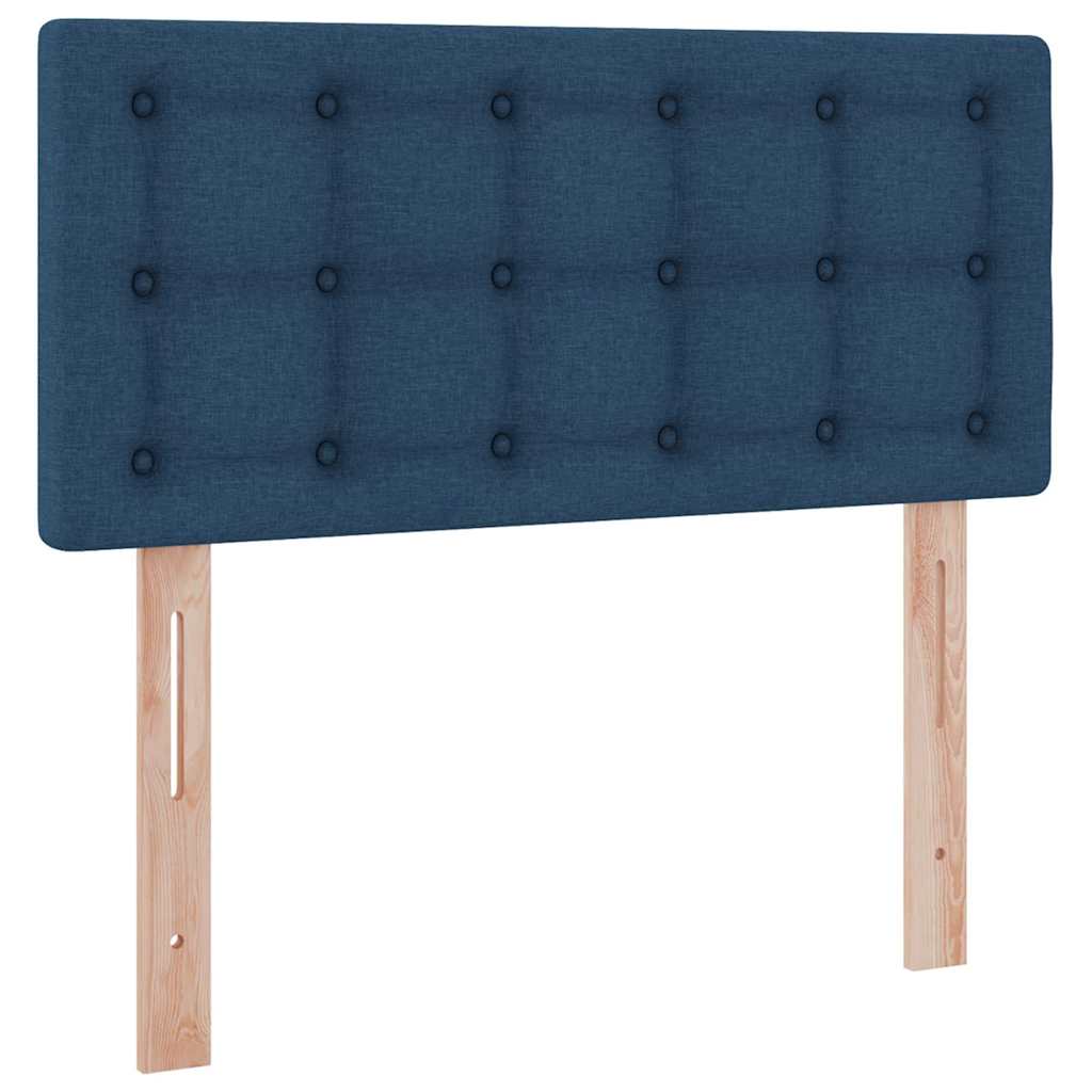 Lit avec rangement et matelas, bleu, en velours, pour la chambre, 100 × 200 cm - 9