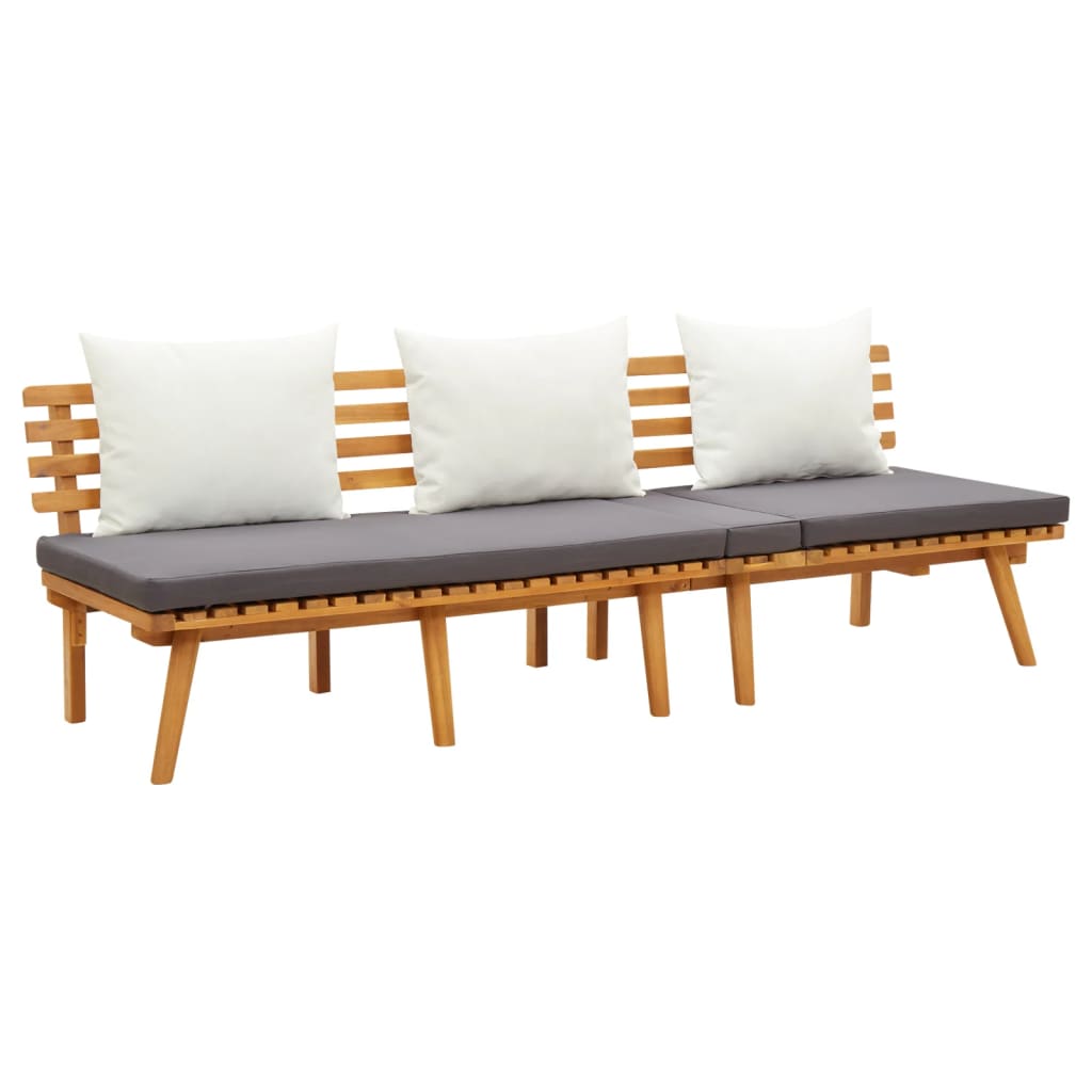 Maison Exclusive - Salon de jardin 3 pcs avec coussins Bois d'acacia massif - 4