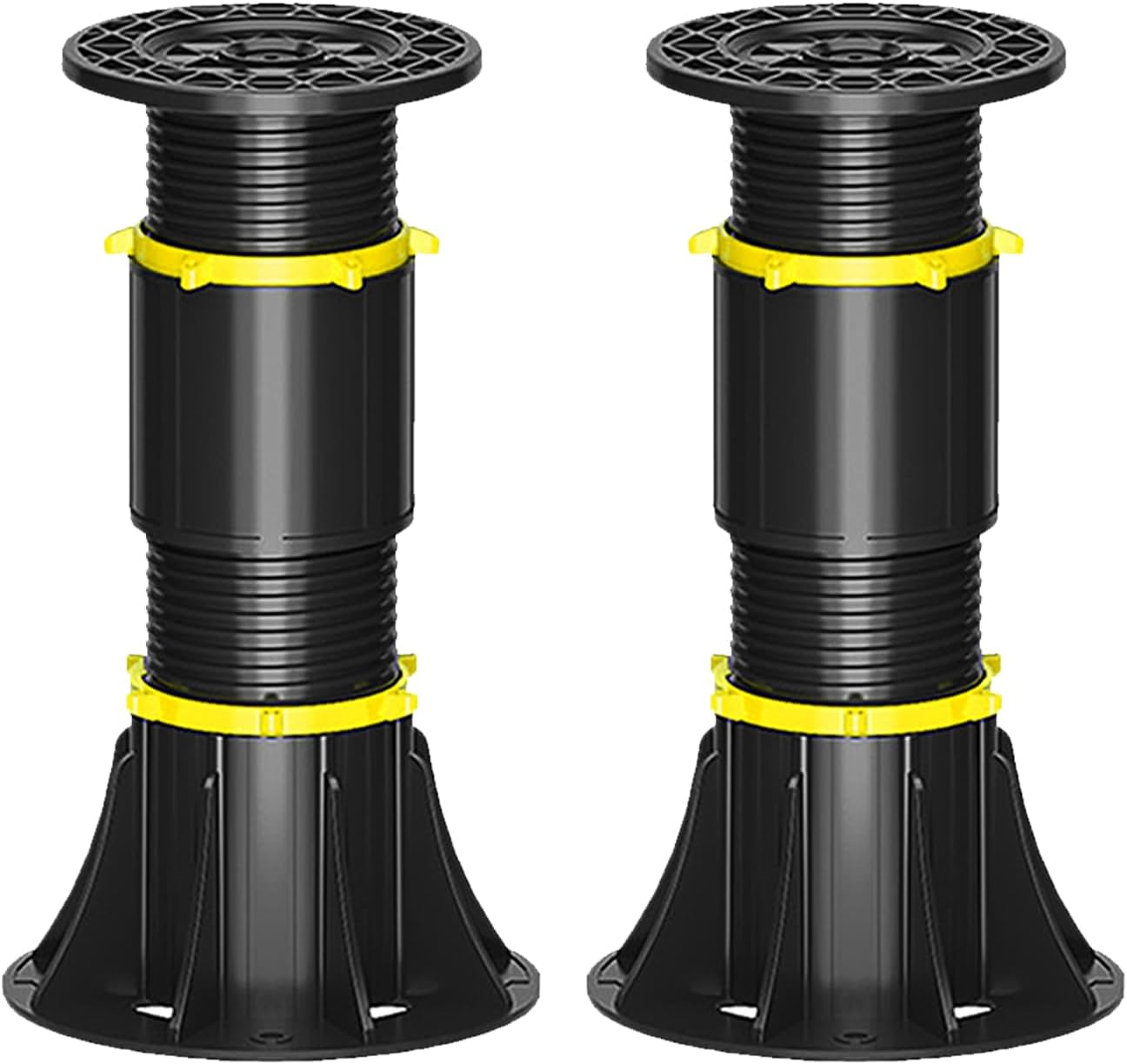 Picioare reglabile pentru suport de pat, 20-33 cm, set de 2, pentru șipci centrale. Înlocuitor pentru cadre de pat reglabile. Stabile și robuste. 2buc