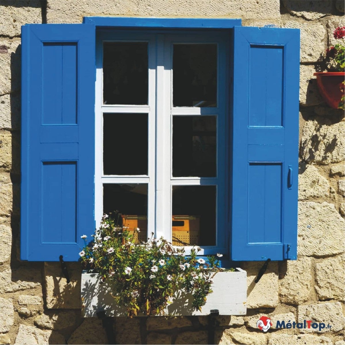 Peinture Volets Bois - Vert pâle - RAL 6021 - 5 L - Métaltop - 9