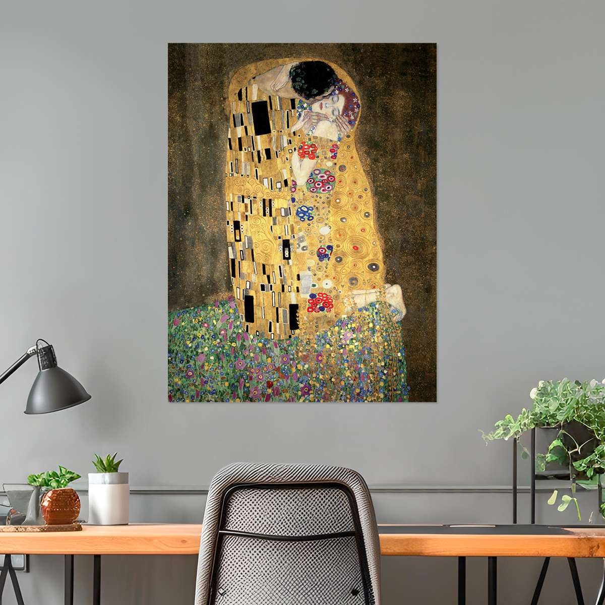 Affiche Klimt, Le Baiser (impression sur papier, 40x30 cm, sans cadre) - 3