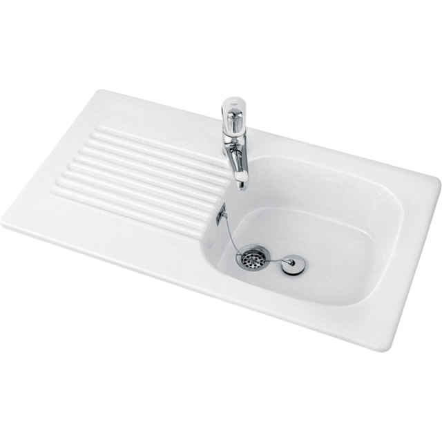 Evier avec 1 bac VILLEROY ET BOCH Tudor blanc 92 x 51 cm