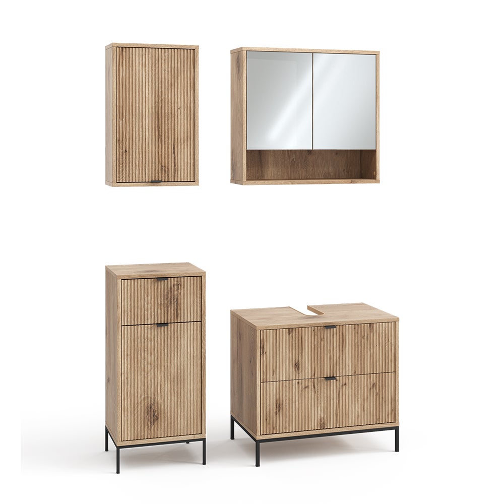 Vicco Zestaw mebli łazienkowych Eliza, Viking Oak, 4 części