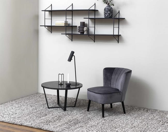 Table basse effet marbre 77*77*44 cm noir - AURORA - Best Mobilier ...