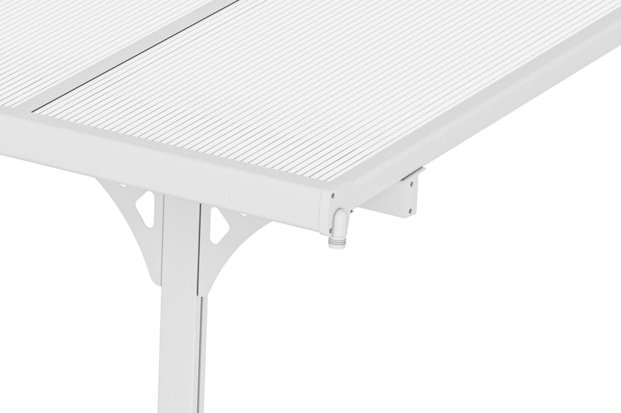 Pergola adossée Blanc en Aluminium 16.5 m² - 6