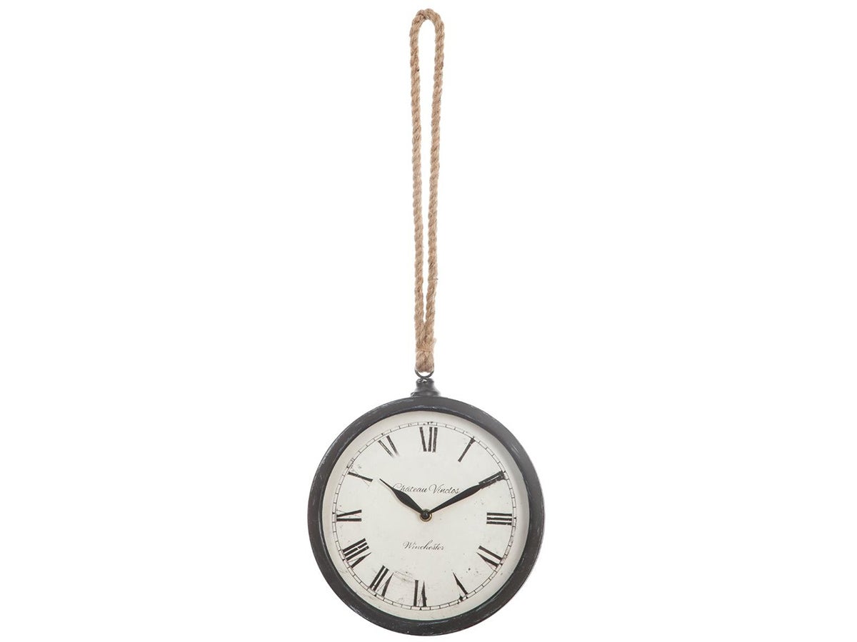 Atmosphera Horloge Vintage Noire Métal Ø90 Cm - Design Élégant