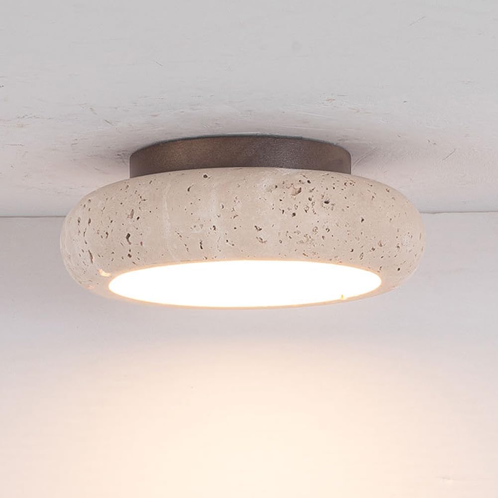Leroy Merlin Lámpara De Techo Led De 15 Cm, Lámpara De Techo De Piedra Natural, Candelabro Empotrable Pequeño, Aplique De Pared Vintage, Luz Cálida Amarillo 
