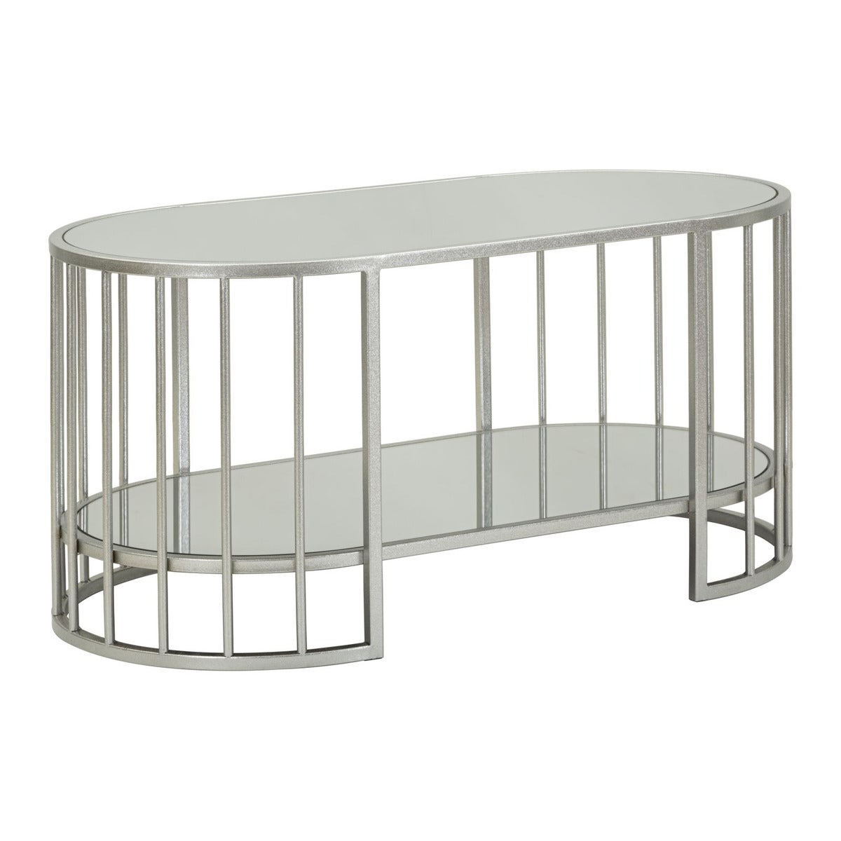 Stolik Kawowy MF793, Metal, Srebrny, Seven Design