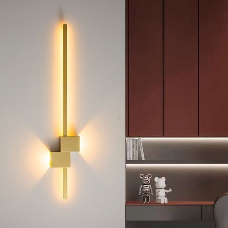 Applique murale LED 60 cm, lampe de chevet créative, éclairage décoratif d'intérieur, 3 températures de couleur réglables, doré - 2