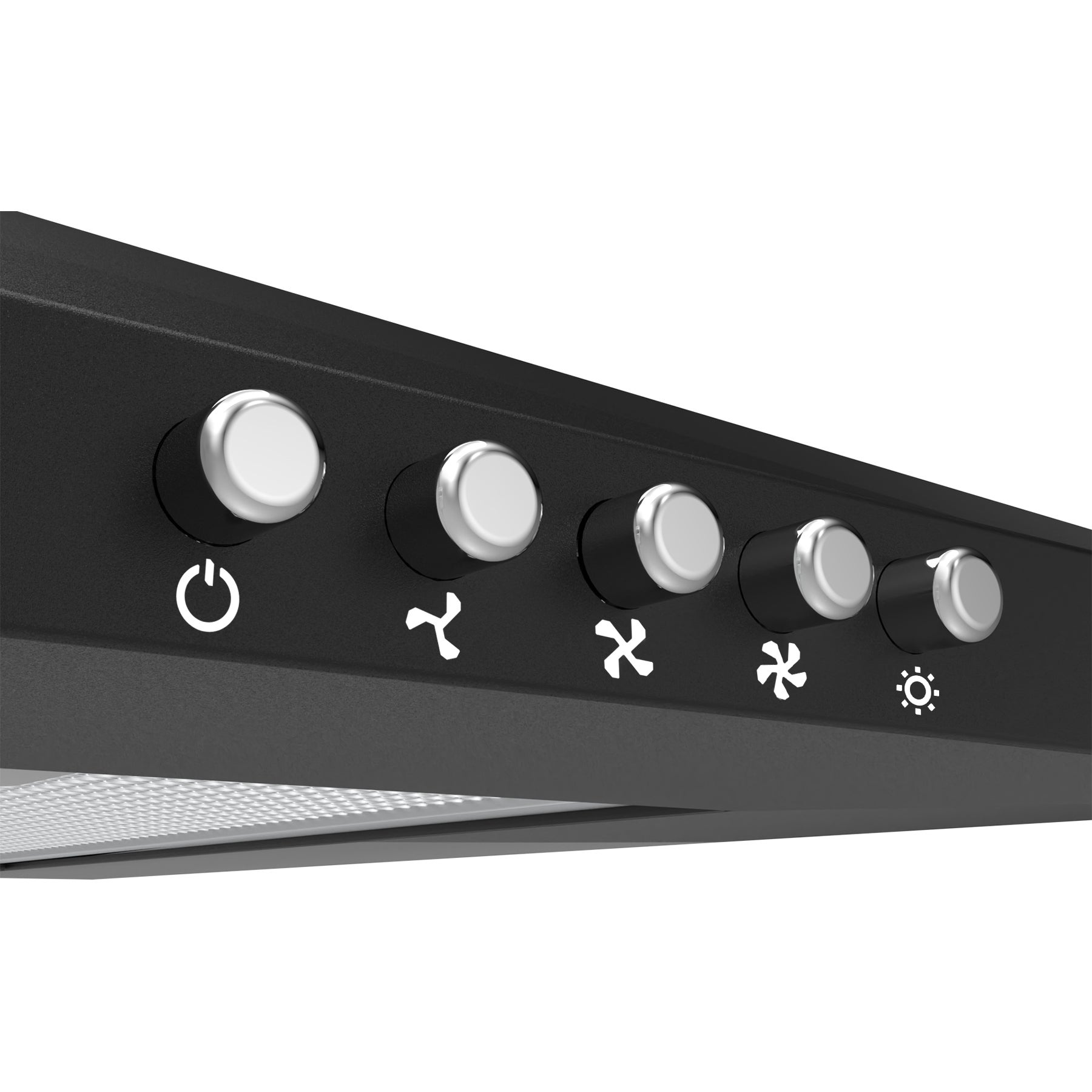 CIARRA Hotte Décorative 90cm 370 m3/h Classe A++ 3 Vitesses Recyclage Ou Evacuation Noir 201BK90 - 2