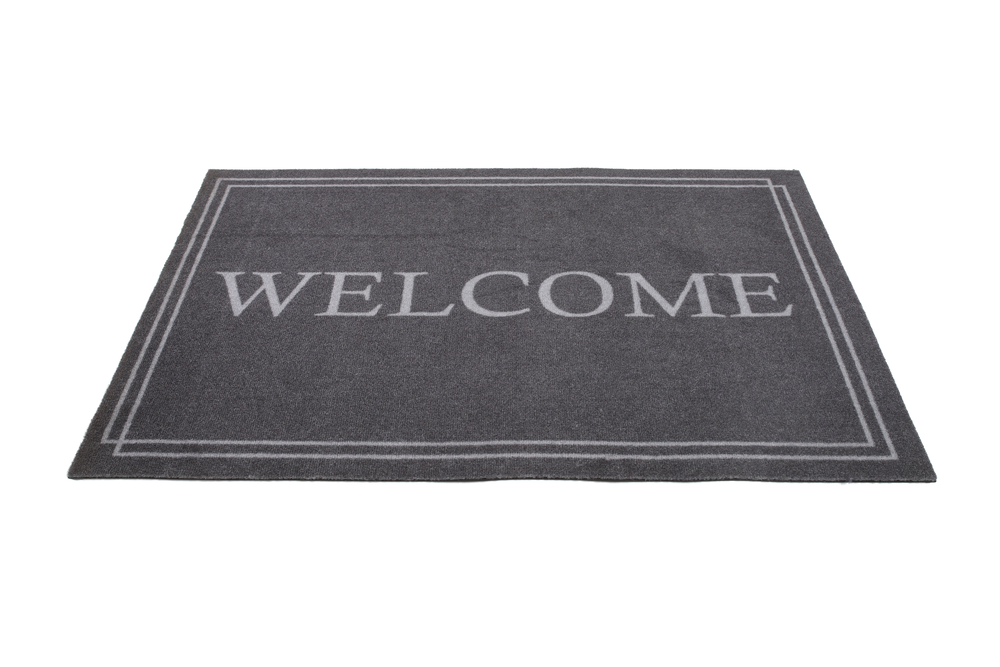 Alfombra de entrada personalizado - modelo mississippi - 003 gris foncé - 50cm x 75cm