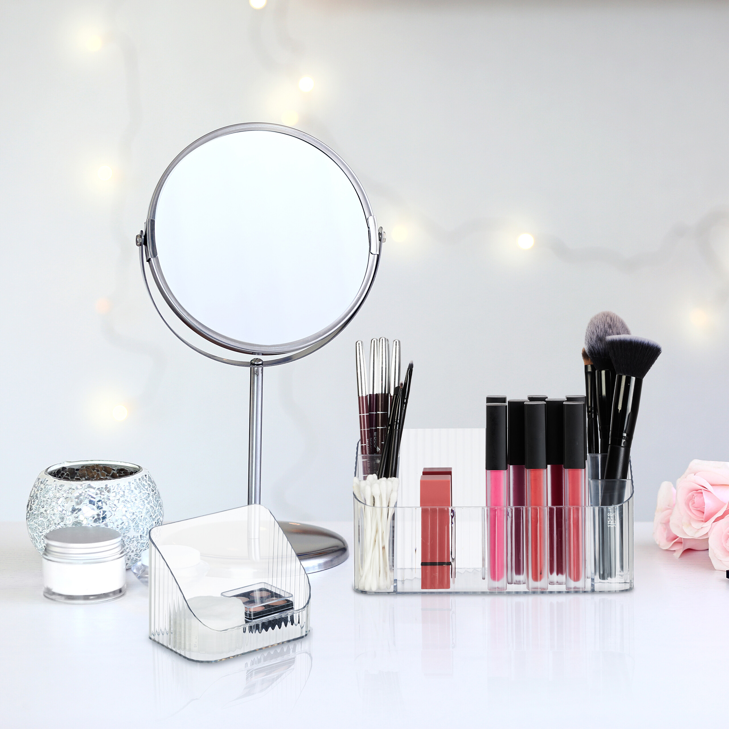 Set 4 Contenitori Plastica 25cm - Organizer Per Cucina, Bagno, Dispensa, Design Pratico - Foto 11