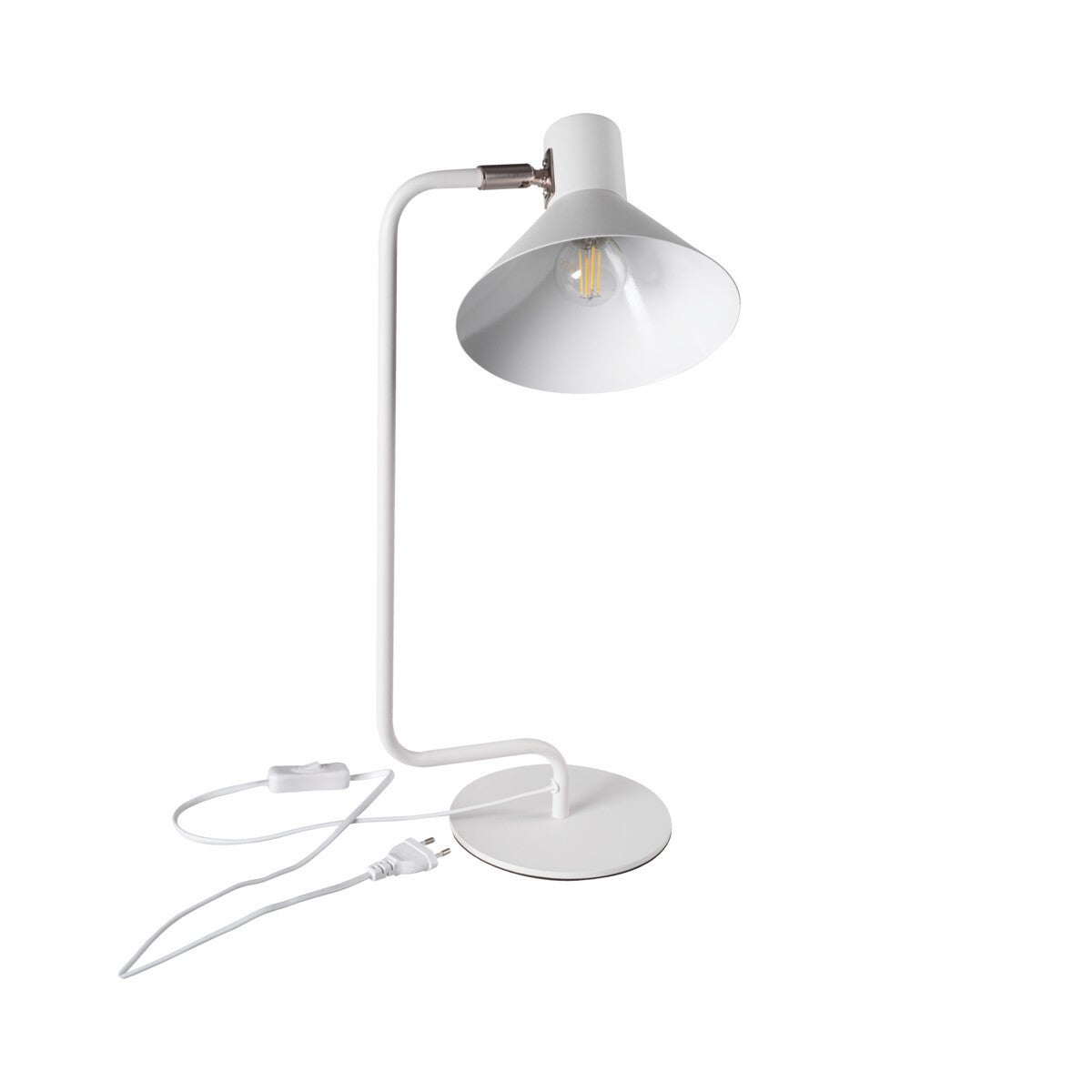 Lampa biurkowa NEDIA biała 1xE14x10W Kanlux