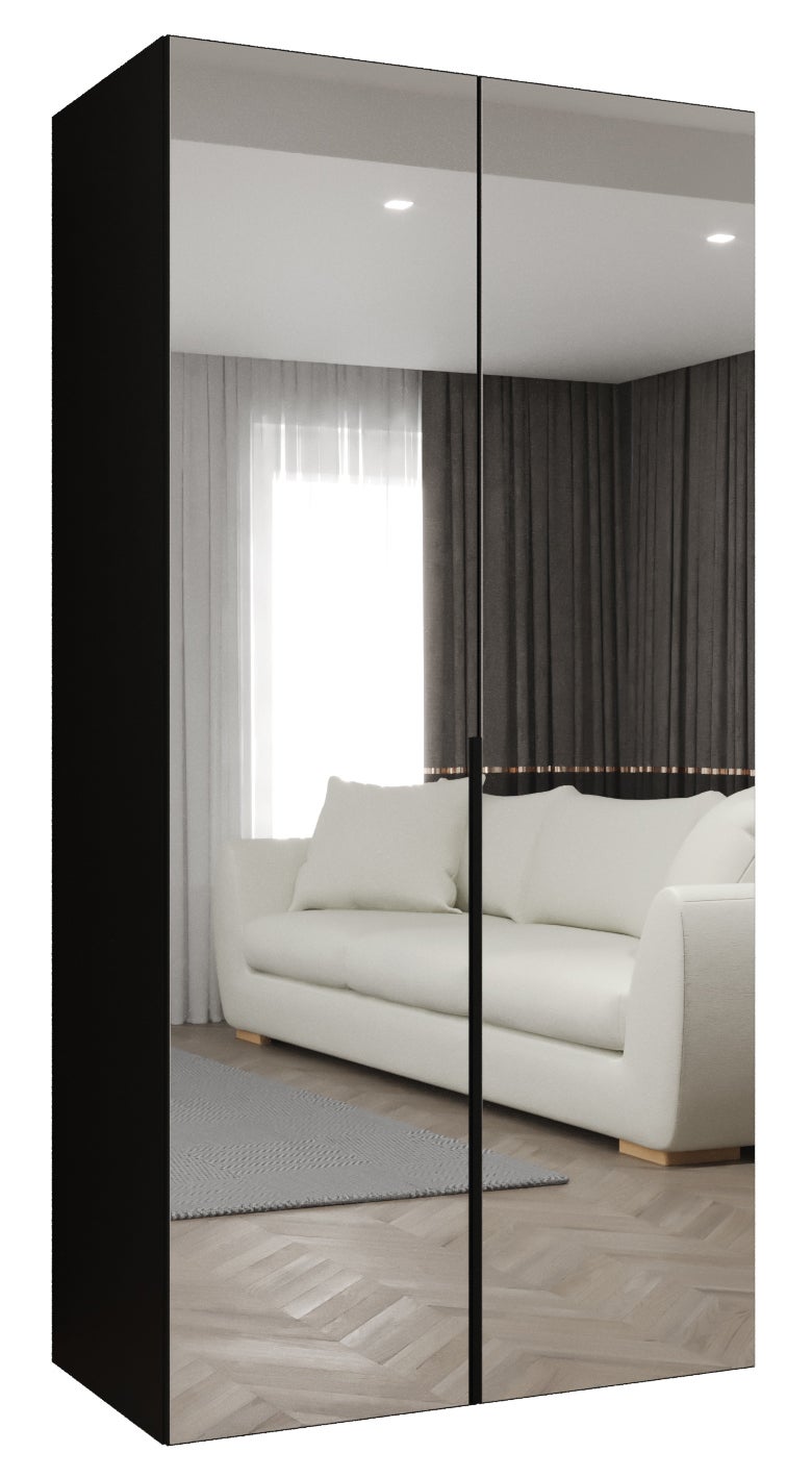Szafa uchylna otwierana Alicante 3 100 x 52 x 202 cm czarny + u. czarny Abiks Meble