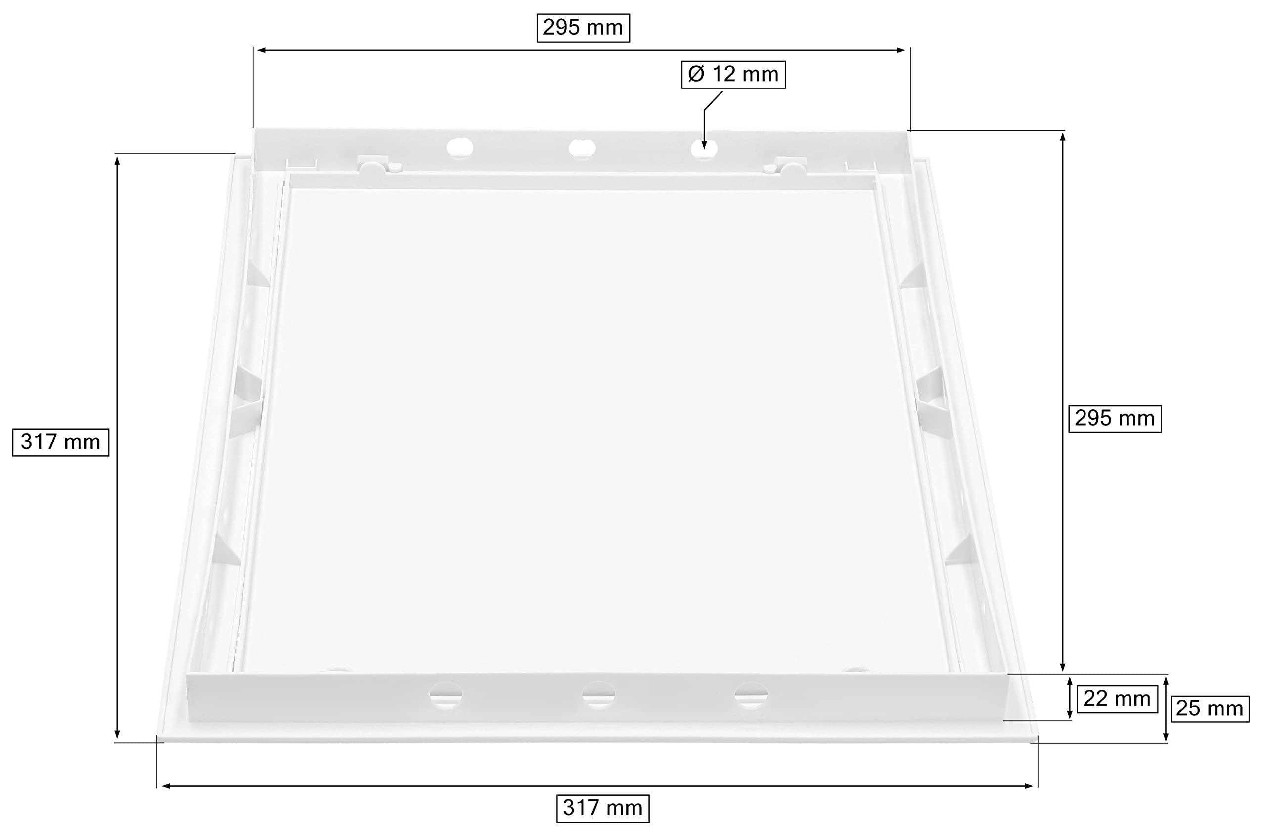 Trappe de Visite 30x30 cm - Plastique Blanc - Trappe d'Inspection pour Placo - Plafond - Comble - KOTARBAU - 2