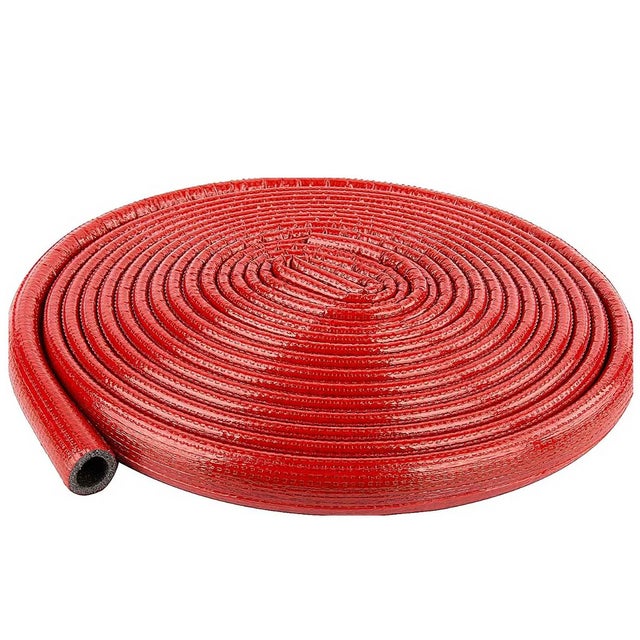 18mm Espuma Polietileno Vermelha Isolamento Tubos 10m Rolo 6mm Espessura