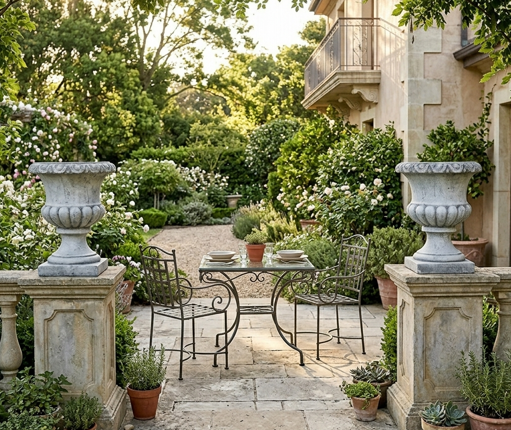 2 Unité Jardinière classique en Béton Pierre Coupe Tarragona 30x36cm. - 4