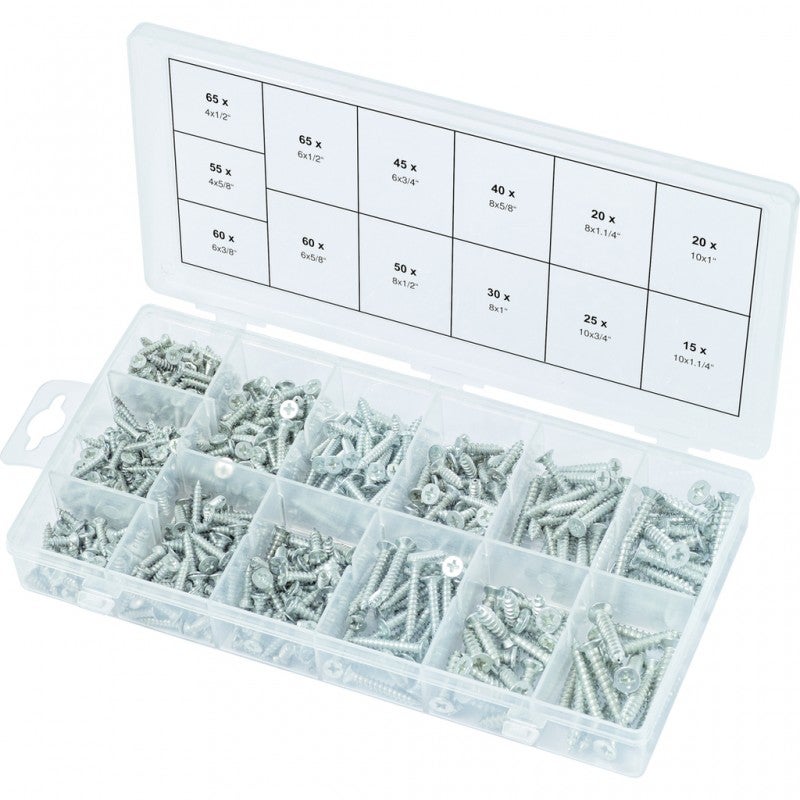 KSTOOLS - Assortiment de vis auto-taraudeuses bois, 550 pcs - 970.0430 - 4