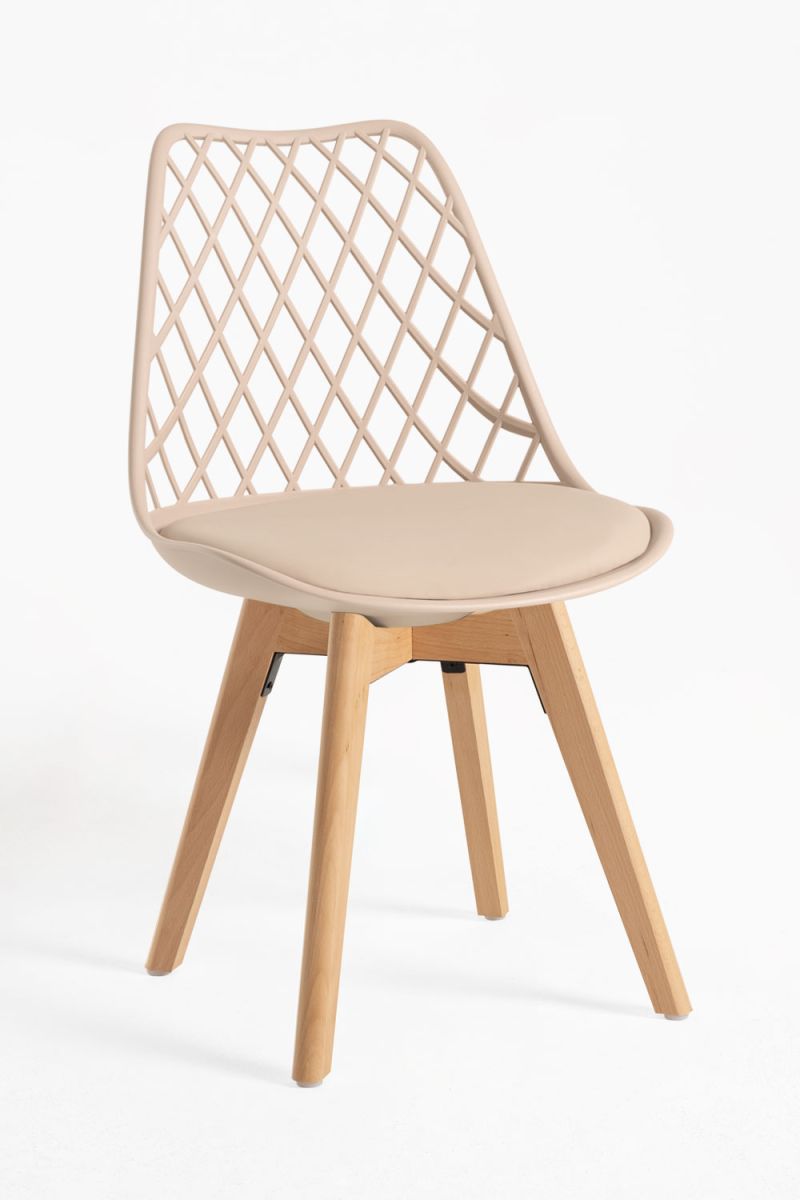 Regalos Miguel - Packs Sillas Comedor - Pack 4 Sillas Mima - Beige Tapioca - 4