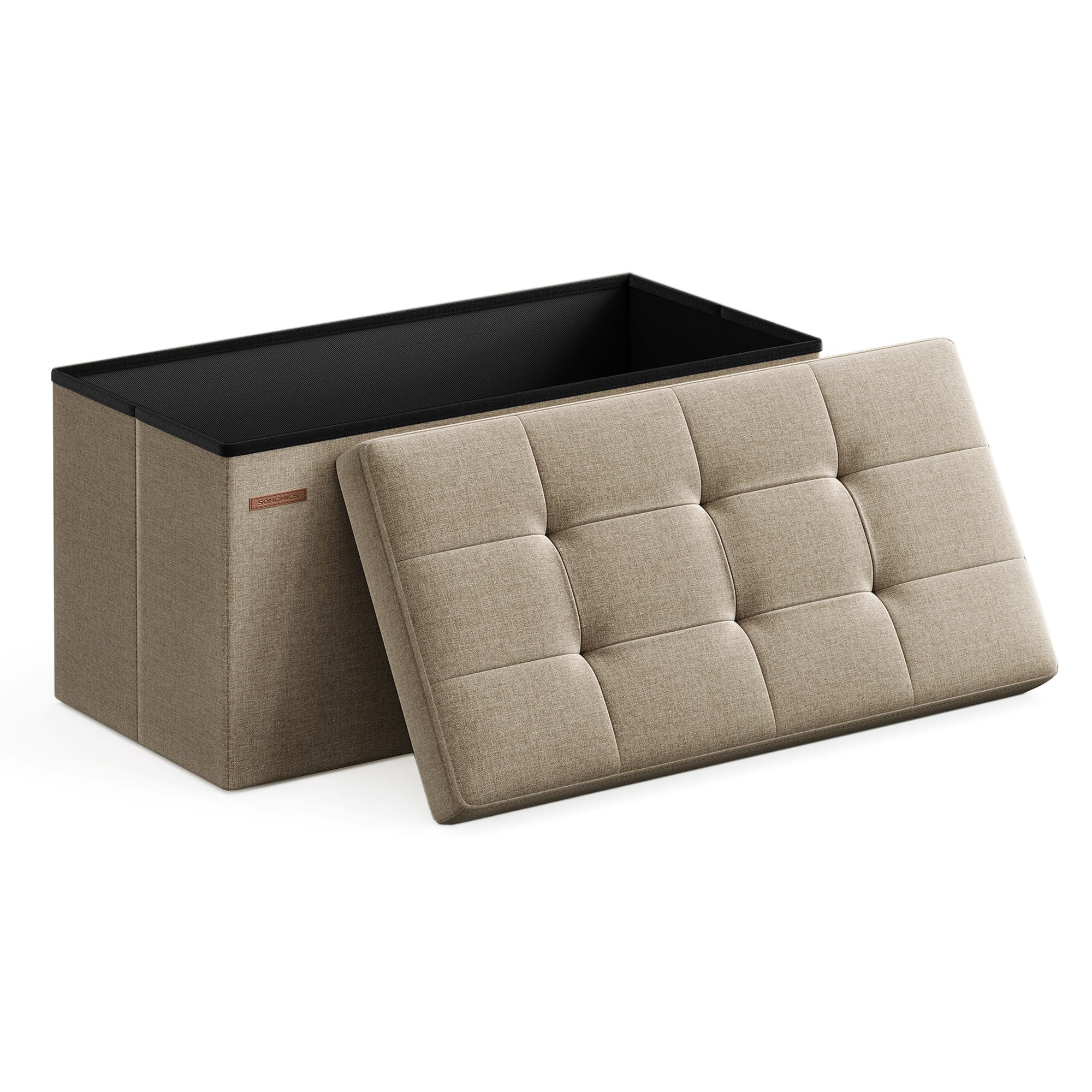 Sweetcrispy Banc ottoman de rangement pliable, coffre de rangement de Sweetcrispy Banc ottoman de rangement pliable, coffre de rangement de
