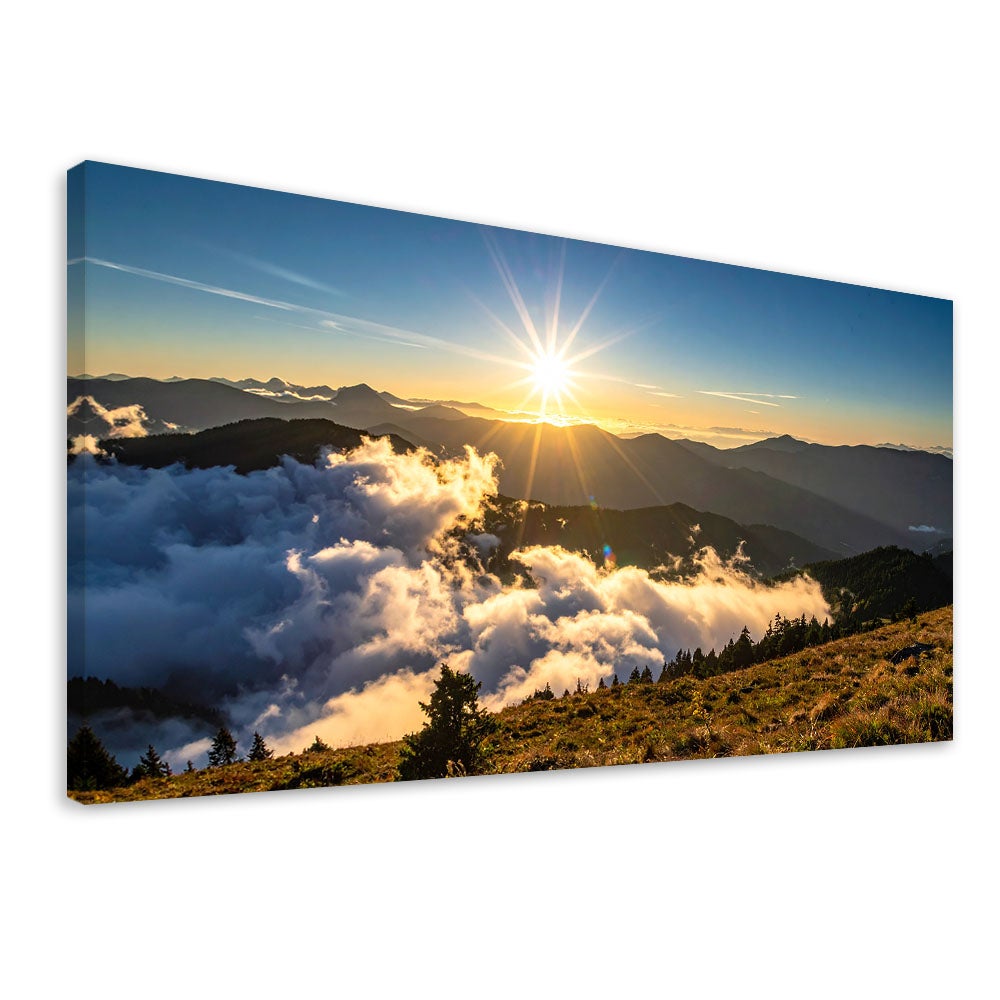 Obraz do salonu sypialni, Niebo Słońce Chmury 120x60