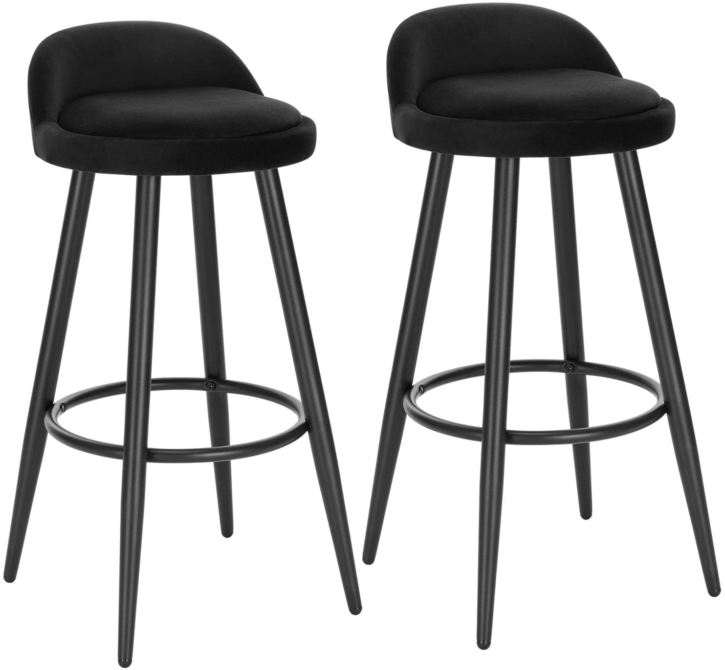 Tabouret De Bar En Velours Rose - Style Vintage, Hauteur 80 Cm, à Assembler, Design Moderne