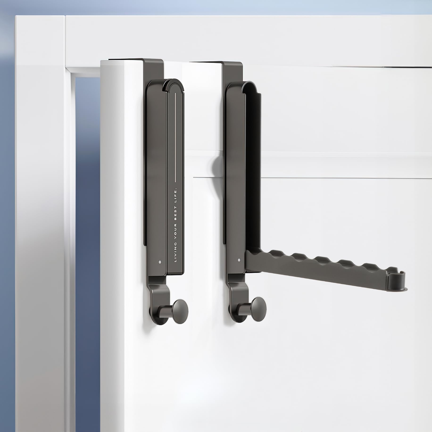 Wieszak na drzwi do łazienki składany, haczyk na drzwi do zawieszenia bez wiercenia, haczyk na płaszcze do wieszania płaszczy, szlafroków