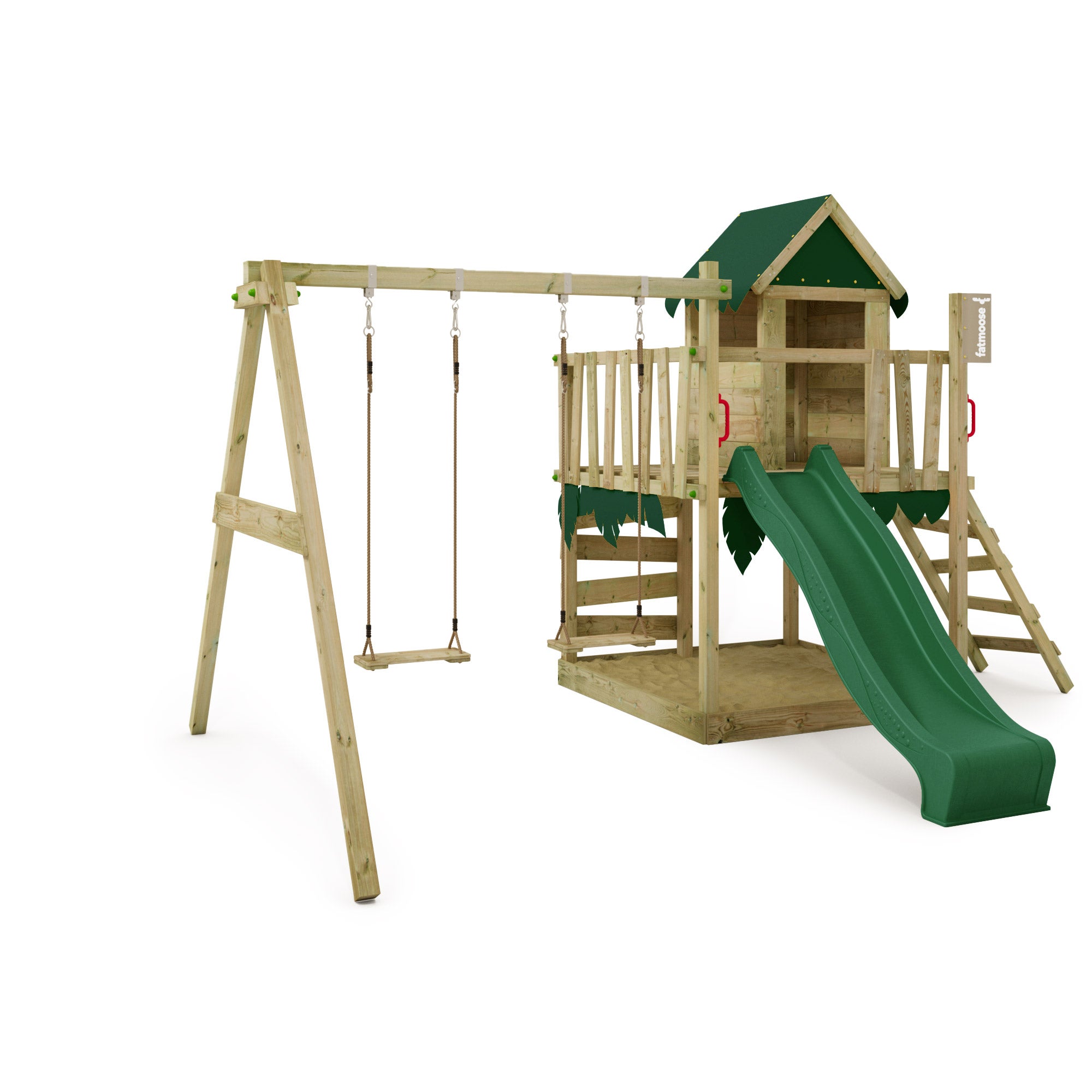 FATMOOSE Structure de jeux JazzyJungle Jam XXL avec double balançoire